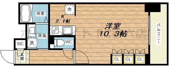 アクシオ梅田東の間取り