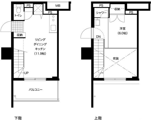 地下鉄空港線 西新駅 徒歩2分 14階建 築19年の間取り写真