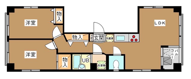 ＪＲ中央線 大久保駅 徒歩4分 7階建 築28年の間取り写真