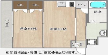 長居パークヴィラの間取り写真