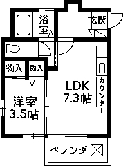 ハイツ三河の間取り