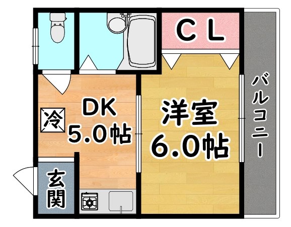 兵庫県神戸市灘区城内通３（アパート）の賃貸物件の間取り