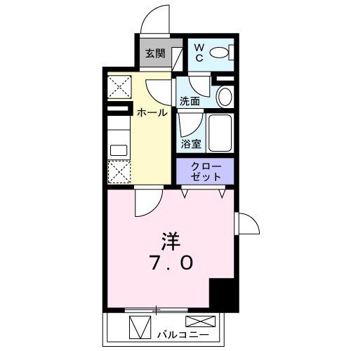 静岡市駿河区八幡のマンションの間取り