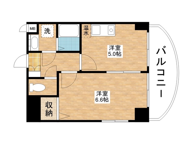 野洲市北野のマンションの間取り