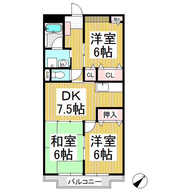 リンピアＴＯＭＯの間取り