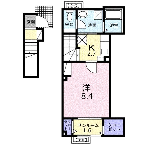 グリーンピア　Ｂの間取り