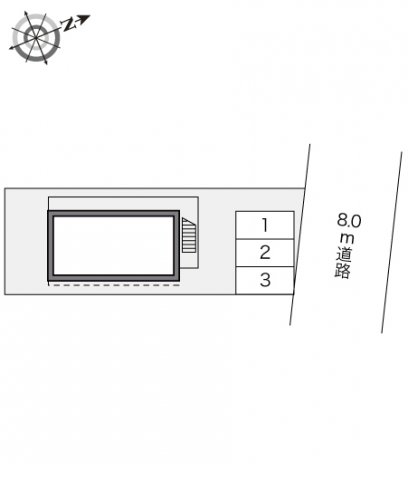 【レオパレスＨＩＲＯの駐車場】