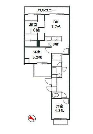 【クリオ鎌倉笛田の間取り】