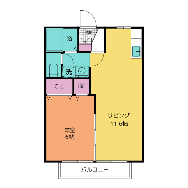 サニーハイツおおみやの間取り