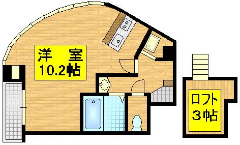 広島市中区東白島町のマンションの間取り