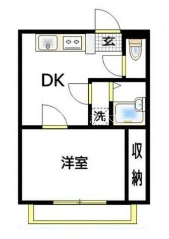 富士見市鶴瀬西のマンションの間取り