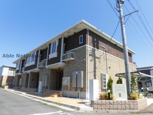 山鹿市川端町のアパートの建物外観