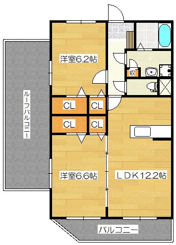 デューク筑紫野の間取り