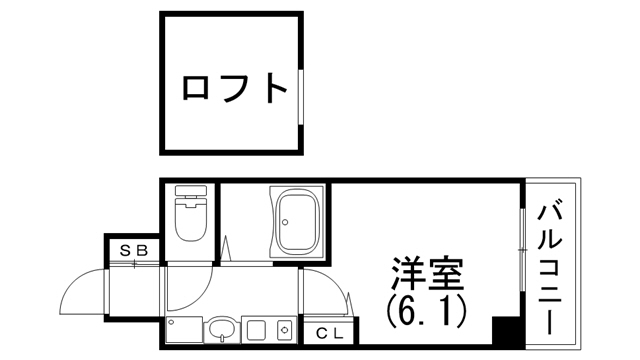 エステムコート神戸県庁前IIIフィエルテの間取り