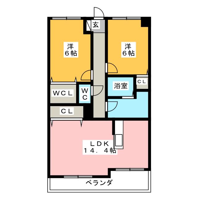 ベラーノＫ２・東千代田の間取り