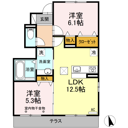 グランソレイユの間取り