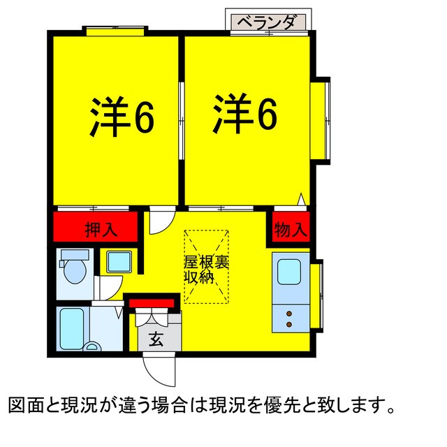 佐倉市弥勒町のアパートの間取り