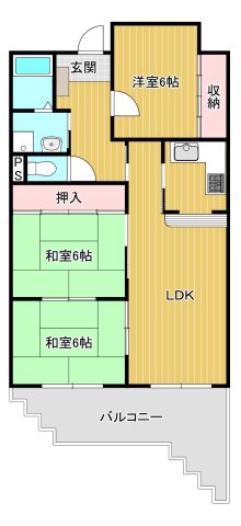 吹田市春日のマンションの間取り