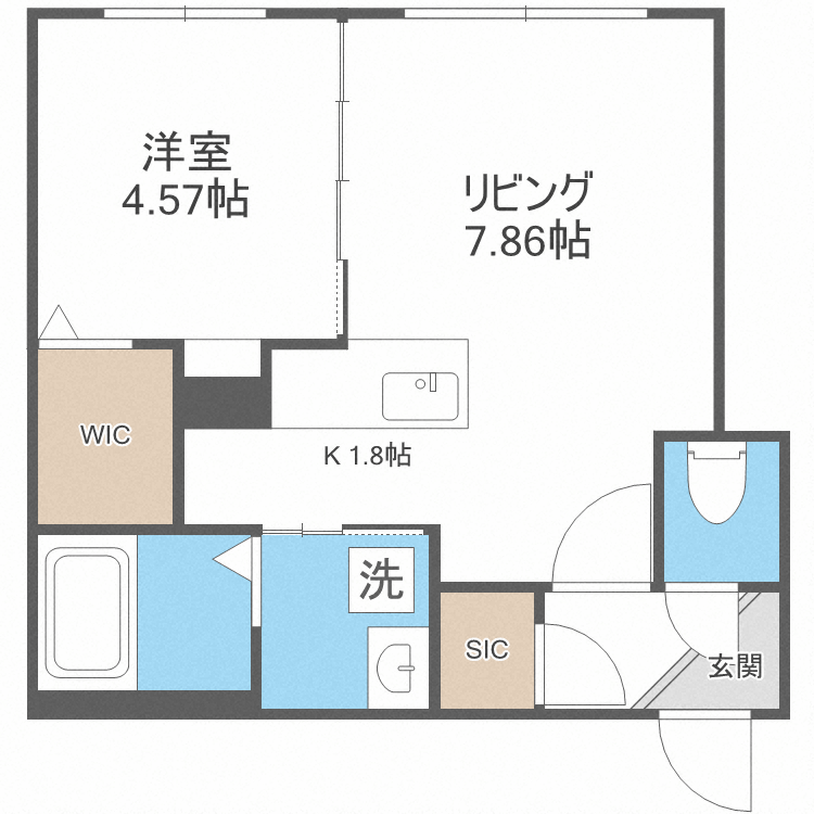 ヴァンテール月寒東の間取り