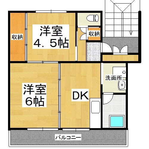 備前市吉永町吉永中のマンションの間取り