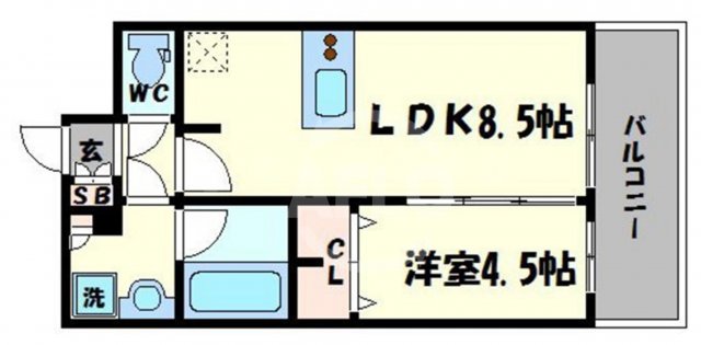 プレサンス玉造駅前の間取り