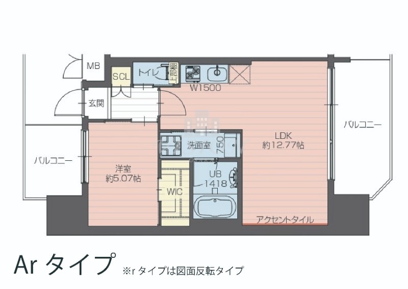 大阪市大正区泉尾のマンションの間取り