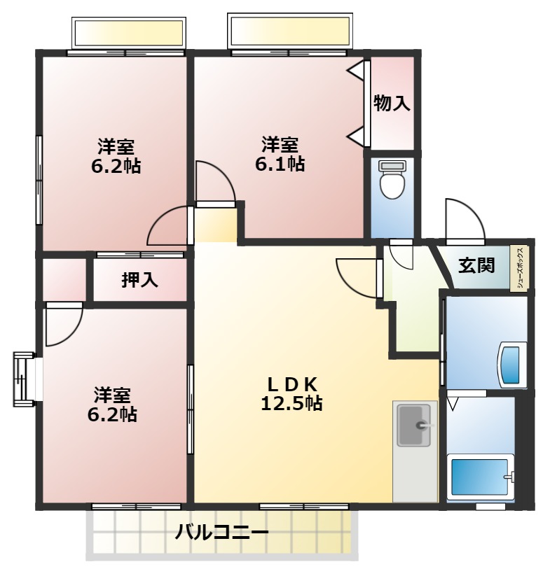 ディアス曽根 C棟の間取り