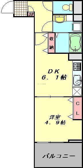 越谷市千間台東のマンションの間取り