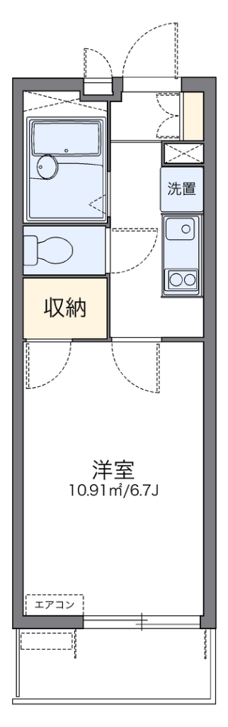 レオパレスフォンターナ老松の間取り