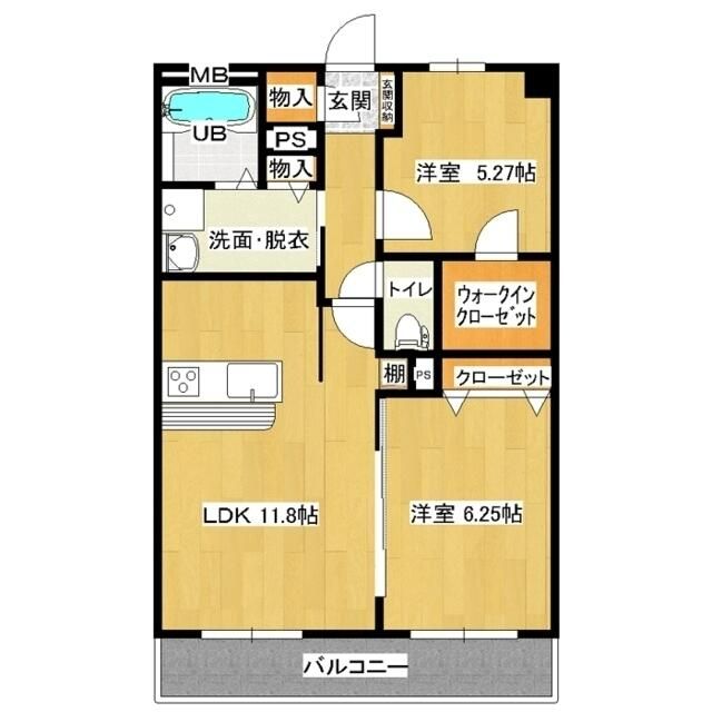 【熊谷市別府のマンションの間取り】