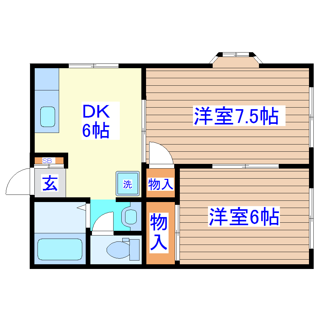 サンパレス大和町IIIの間取り