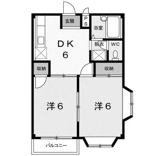 大里郡寄居町大字桜沢のアパートの間取り