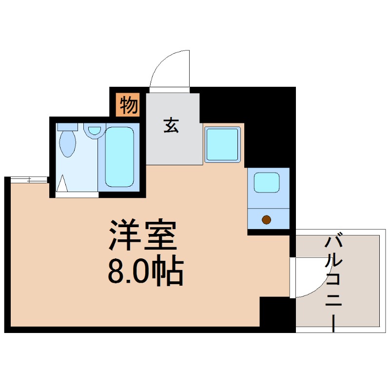 名古屋市中区新栄のマンションの間取り