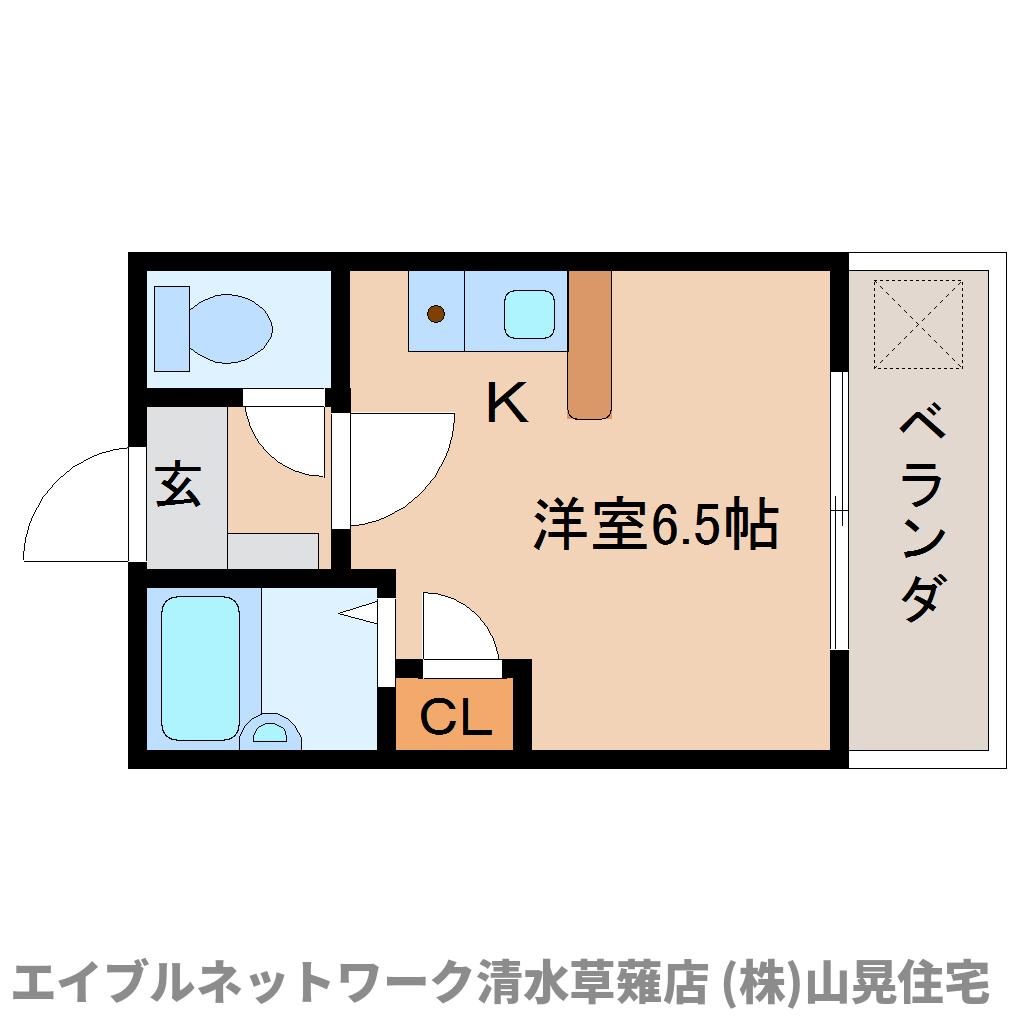 静岡市清水区長崎南町のマンションの間取り