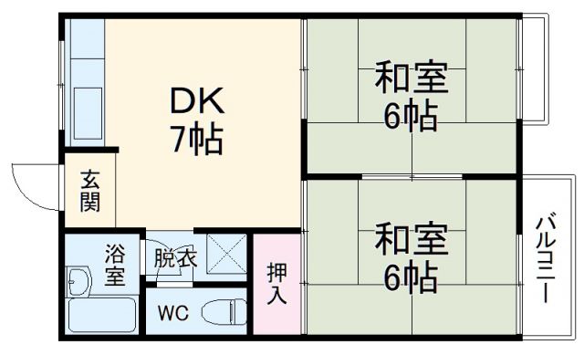 箕面市小野原東のマンションの間取り