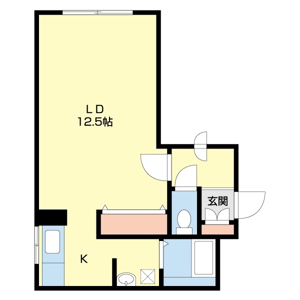 札幌市白石区東札幌五条のマンションの間取り