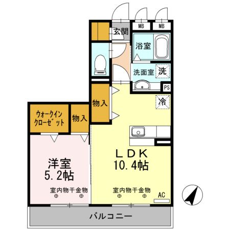 豊田市堤町のアパートの間取り