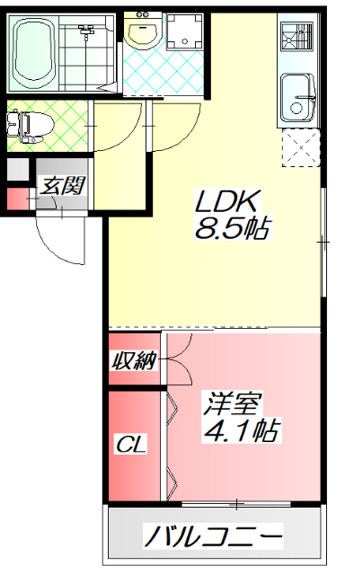 アバンティオ大日Iの間取り