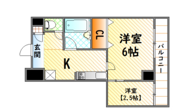 広島市中区舟入南のマンションの間取り