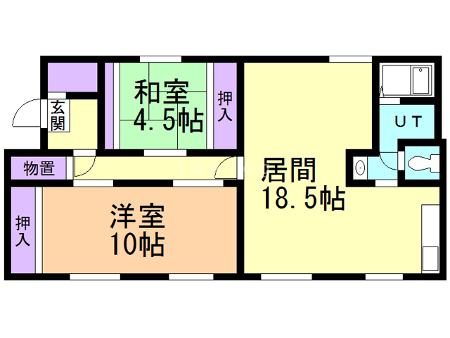 札幌市西区宮の沢二条のマンションの間取り