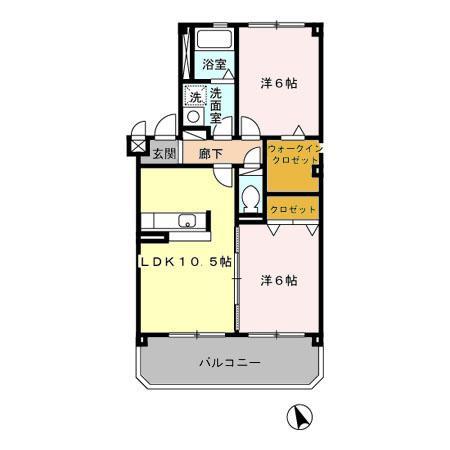 山形市下条町のマンションの間取り