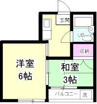 千葉市中央区鶴沢町のマンションの間取り