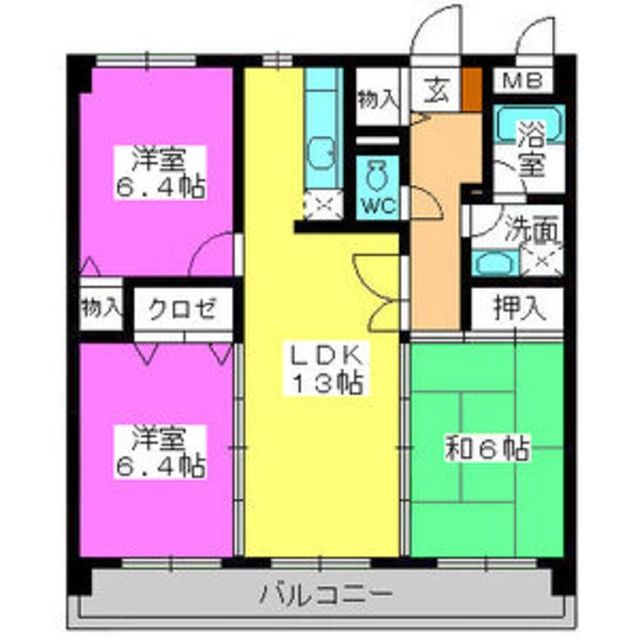 マンハイム板付の間取り