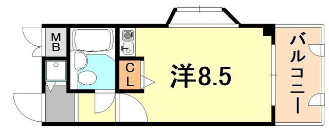 ライオンズマンション神戸花隈の間取り