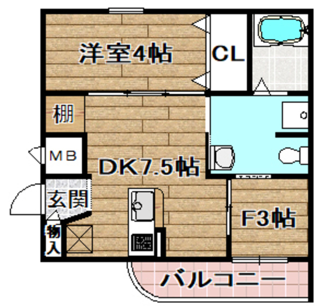 高槻市東五百住町のマンションの間取り