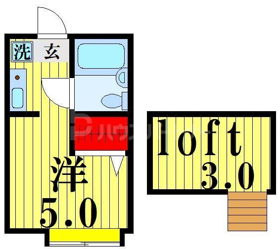 フラット北綾瀬の間取り