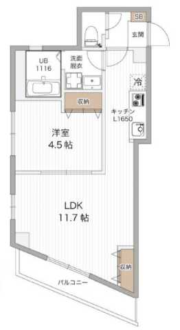 江戸川区西葛西のマンションの間取り