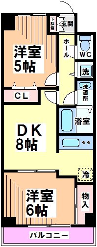 【杉並区浜田山のマンションの間取り】