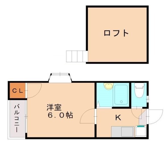 福岡市南区三宅のアパートの間取り