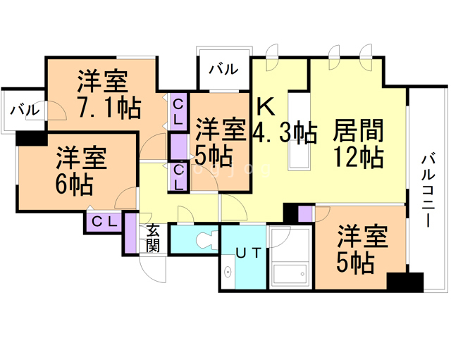 プレミスト南平岸の間取り